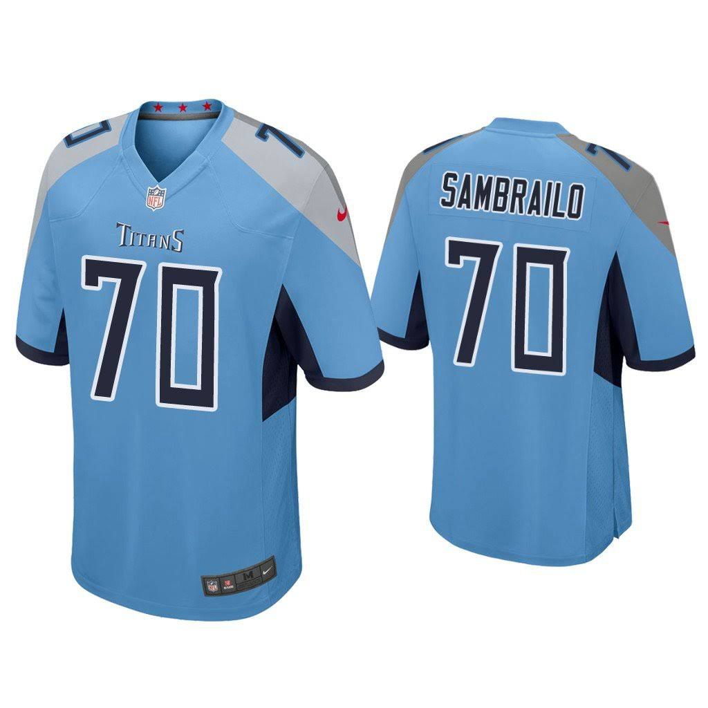 Men Tennessee Titans #70 Ty Sambrailo Nike Light Blue Game NFL Jersey